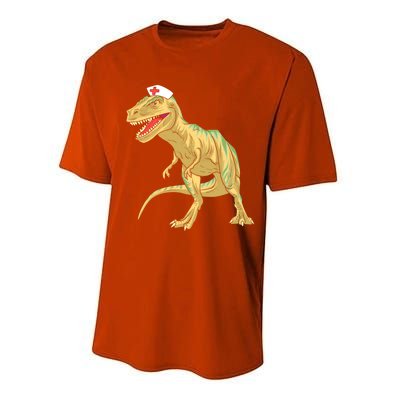 Nurse Nursesaurus Rex Dinosaur Funny Nursing Gift Performance Sprint T-Shirt