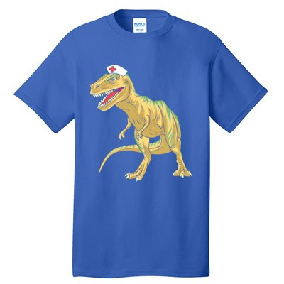 Nurse Nursesaurus Rex Dinosaur Funny Nursing Gift Tall T-Shirt