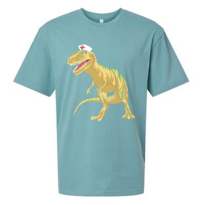 Nurse Nursesaurus Rex Dinosaur Funny Nursing Gift Sueded Cloud Jersey T-Shirt