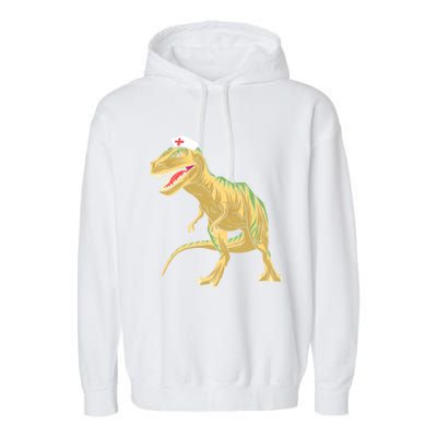 Nurse Nursesaurus Rex Dinosaur Funny Nursing Gift Garment-Dyed Fleece Hoodie