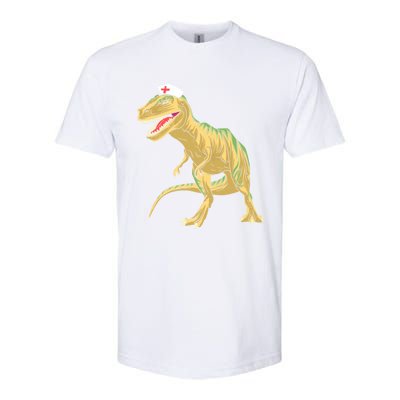 Nurse Nursesaurus Rex Dinosaur Funny Nursing Gift Softstyle CVC T-Shirt