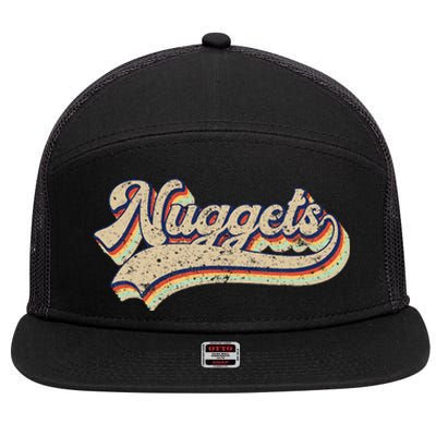 Nuggets Name Retro Vintage Apparel Gift Nuggets Lover 7 Panel Mesh Trucker Snapback Hat