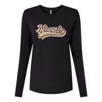 Nuggets Name Retro Vintage Apparel Gift Nuggets Lover Womens Cotton Relaxed Long Sleeve T-Shirt