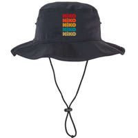 Niko Name Retro Given Name Colorful Inline Font Legacy Cool Fit Booney Bucket Hat