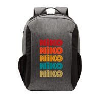 Niko Name Retro Given Name Colorful Inline Font Vector Backpack