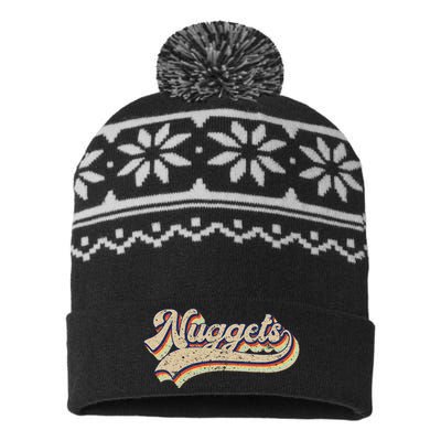 Nuggets Name Retro Vintage Apparel Gift Nuggets Lover USA-Made Snowflake Beanie