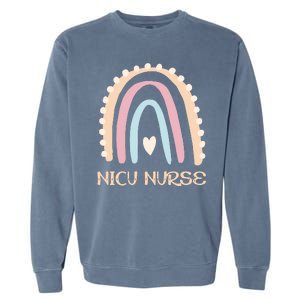 NICU Nurse Rainbow Heart Garment-Dyed Sweatshirt