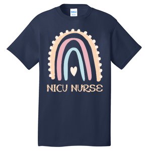 NICU Nurse Rainbow Heart Tall T-Shirt