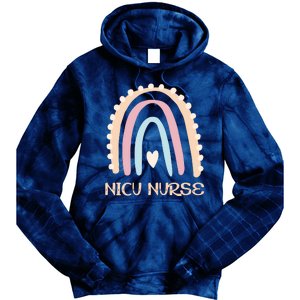 NICU Nurse Rainbow Heart Tie Dye Hoodie