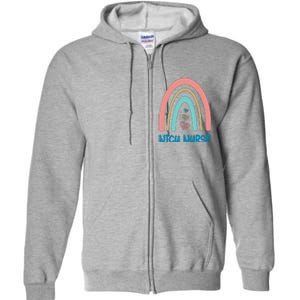 NICU Nurse Rainbow Heart Full Zip Hoodie