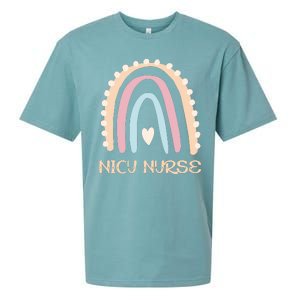 NICU Nurse Rainbow Heart Sueded Cloud Jersey T-Shirt