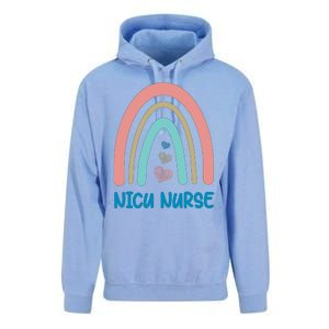 NICU Nurse Rainbow Heart Unisex Surf Hoodie