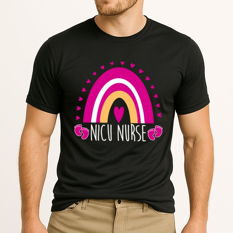 Nicu Nurse Rainbow Cooling Performance Crew T-Shirt