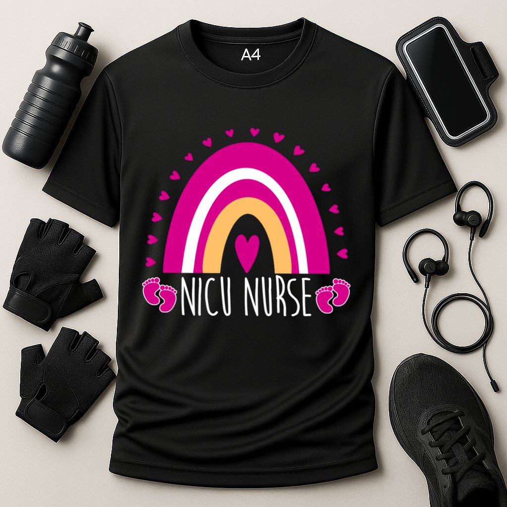 Nicu Nurse Rainbow Cooling Performance Crew T-Shirt