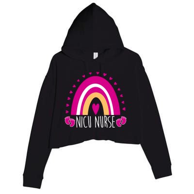 Nicu Nurse Rainbow Crop Fleece Hoodie