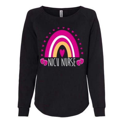 Nicu Nurse Rainbow Womens California Wash Sweatshirt