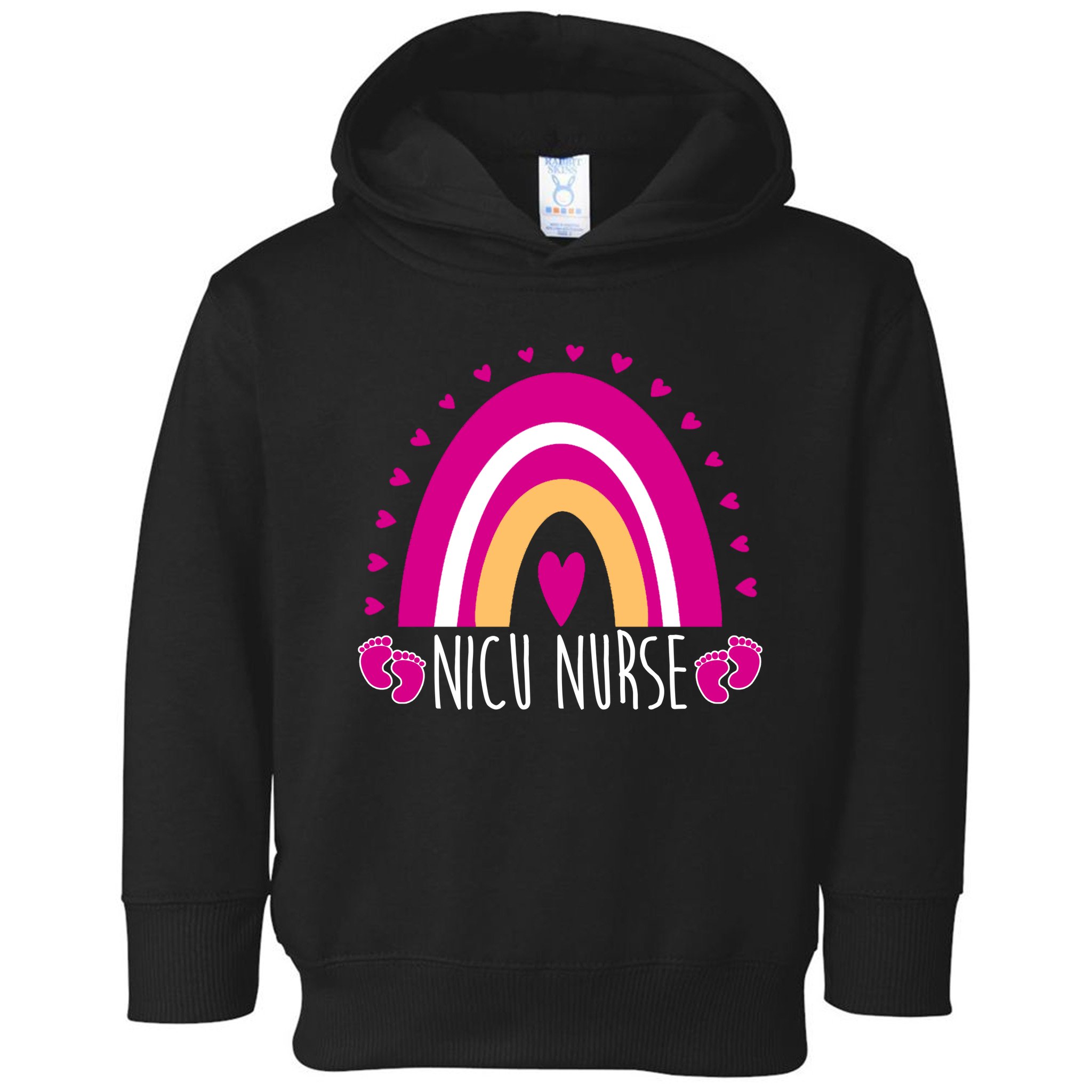 Nicu Nurse Rainbow Toddler Hoodie