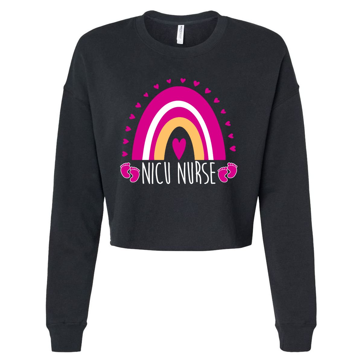 Nicu Nurse Rainbow Cropped Pullover Crew