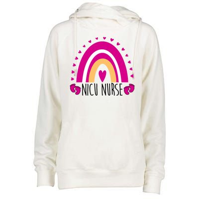 Nicu Nurse Rainbow Womens Funnel Neck Pullover Hood