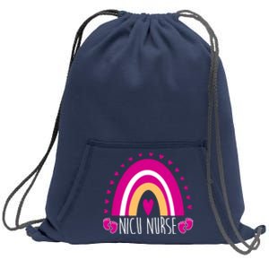 Nicu Nurse Rainbow Sweatshirt Cinch Pack Bag