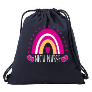 Nicu Nurse Rainbow Drawstring Bag