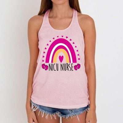 Nicu Nurse Rainbow Women's Knotted Racerback Tank