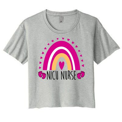 Nicu Nurse Rainbow Women's Crop Top Tee