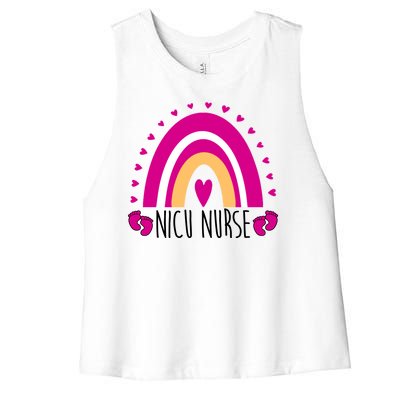 Nicu Nurse Rainbow Women's Racerback Cropped Tank