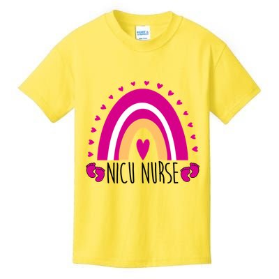 Nicu Nurse Rainbow Kids T-Shirt