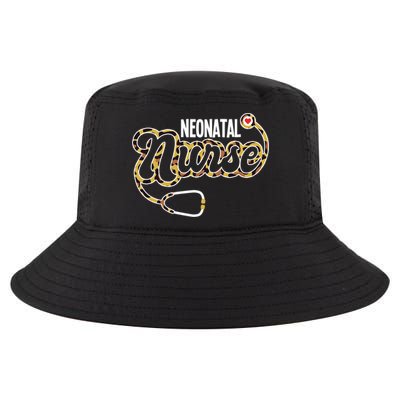 Neonatal Nurse Stethoscope Heart Leopard Print Rn Nursing Meaningful Gift Cool Comfort Performance Bucket Hat