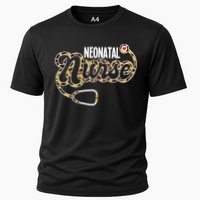 Neonatal Nurse Stethoscope Heart Leopard Print Rn Nursing Meaningful Gift Cooling Performance Crew T-Shirt