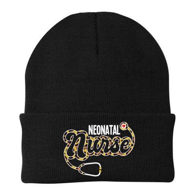 Neonatal Nurse Stethoscope Heart Leopard Print Rn Nursing Meaningful Gift Beanie