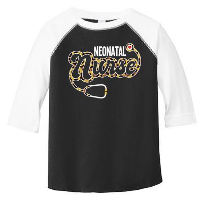 Neonatal Nurse Stethoscope Heart Leopard Print Rn Nursing Meaningful Gift Toddler Fine Jersey T-Shirt