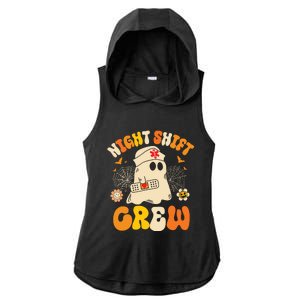 Nurse Night Shift Crew Ghost Halloween Nurse Funny Ladies PosiCharge Tri-Blend Wicking Draft Hoodie Tank