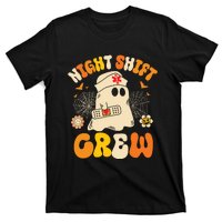 Nurse Night Shift Crew Ghost Halloween Nurse Funny T-Shirt