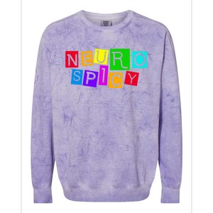 Neurospicy Neuro Spicy Neurodiversity Neurodivergent Colorblast Crewneck Sweatshirt