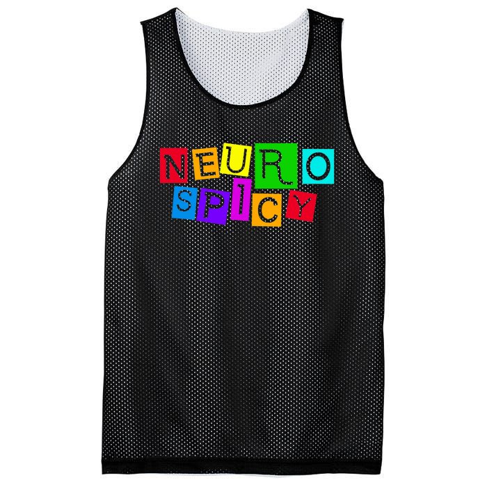 Neurospicy Neuro Spicy Neurodiversity Neurodivergent Mesh Reversible Basketball Jersey Tank