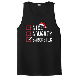 Nice Naughty Sarcastic Christmas List PosiCharge Competitor Tank