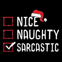 Nice Naughty Sarcastic Christmas List Wool Snapback Cap