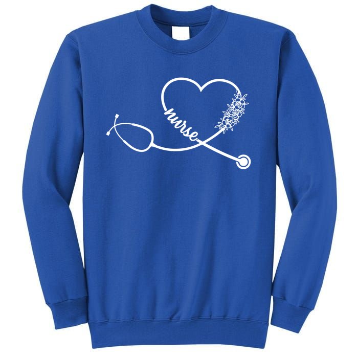 Nicu Nurse Stethoscope Heartbeat Ekg Ecg Gift Tall Sweatshirt