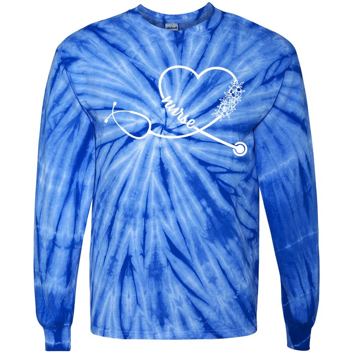 Nicu Nurse Stethoscope Heartbeat Ekg Ecg Gift Tie-Dye Long Sleeve Shirt