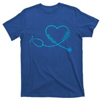 Nicu Nurse Stethoscope Heartbeat Ekg Ecg Gift T-Shirt