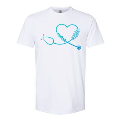 Nicu Nurse Stethoscope Heartbeat Ekg Ecg Gift Softstyle CVC T-Shirt