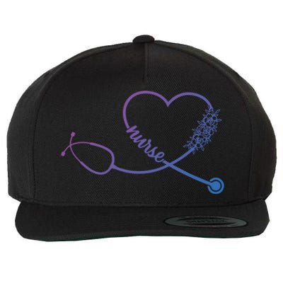 Nicu Nurse Stethoscope Heartbeat Ekg Ecg Gift Wool Snapback Cap