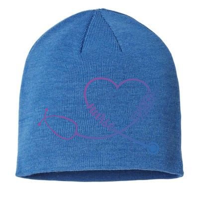 Nicu Nurse Stethoscope Heartbeat Ekg Ecg Gift Sustainable Beanie