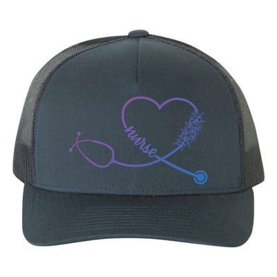 Nicu Nurse Stethoscope Heartbeat Ekg Ecg Gift Yupoong Adult 5-Panel Trucker Hat