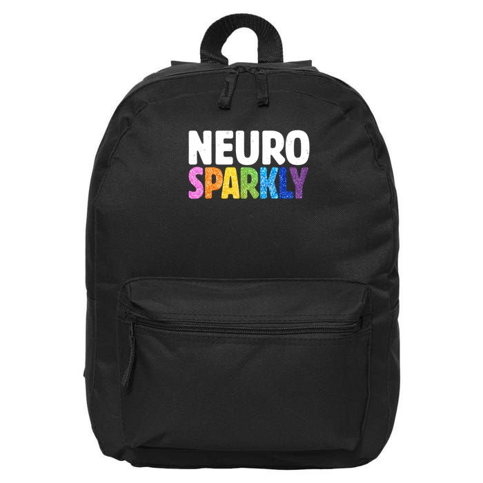 Neurodivergent Neuro Sparkly Autism Spectrum ADHD 16 in Basic Backpack