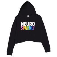 Neurodivergent Neuro Sparkly Autism Spectrum ADHD Crop Fleece Hoodie