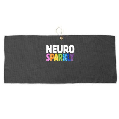 Neurodivergent Neuro Sparkly Autism Spectrum ADHD Large Microfiber Waffle Golf Towel