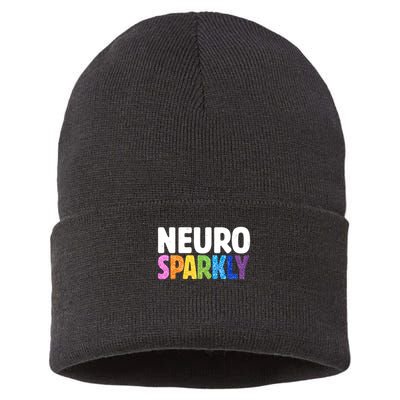 Neurodivergent Neuro Sparkly Autism Spectrum ADHD Sustainable Knit Beanie